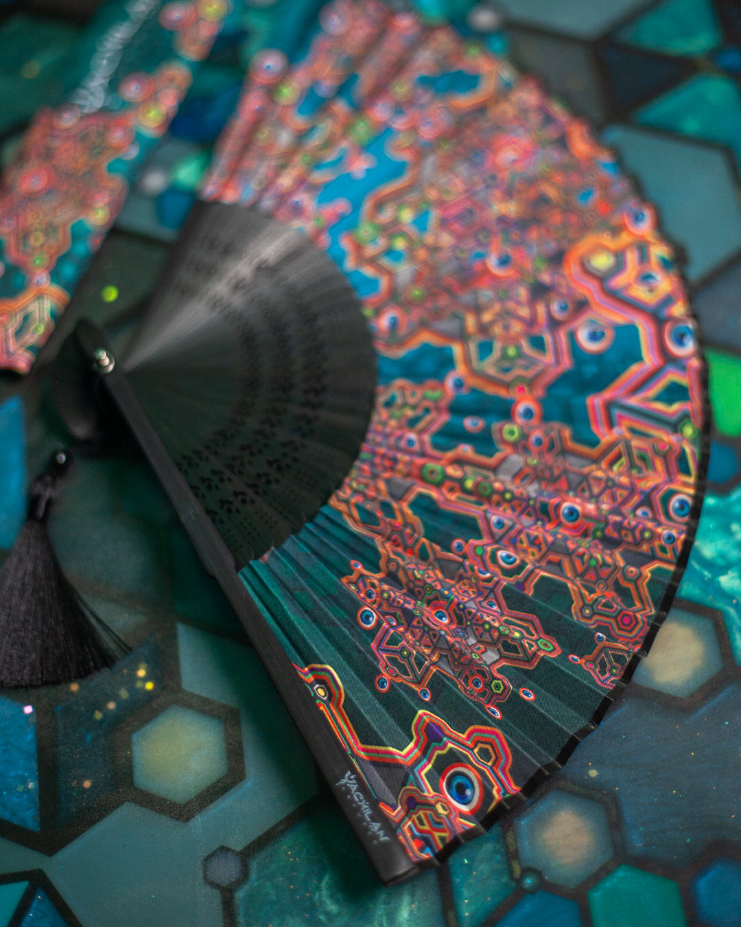 Hand Fan / Bamboo - ATLANTHEON Black